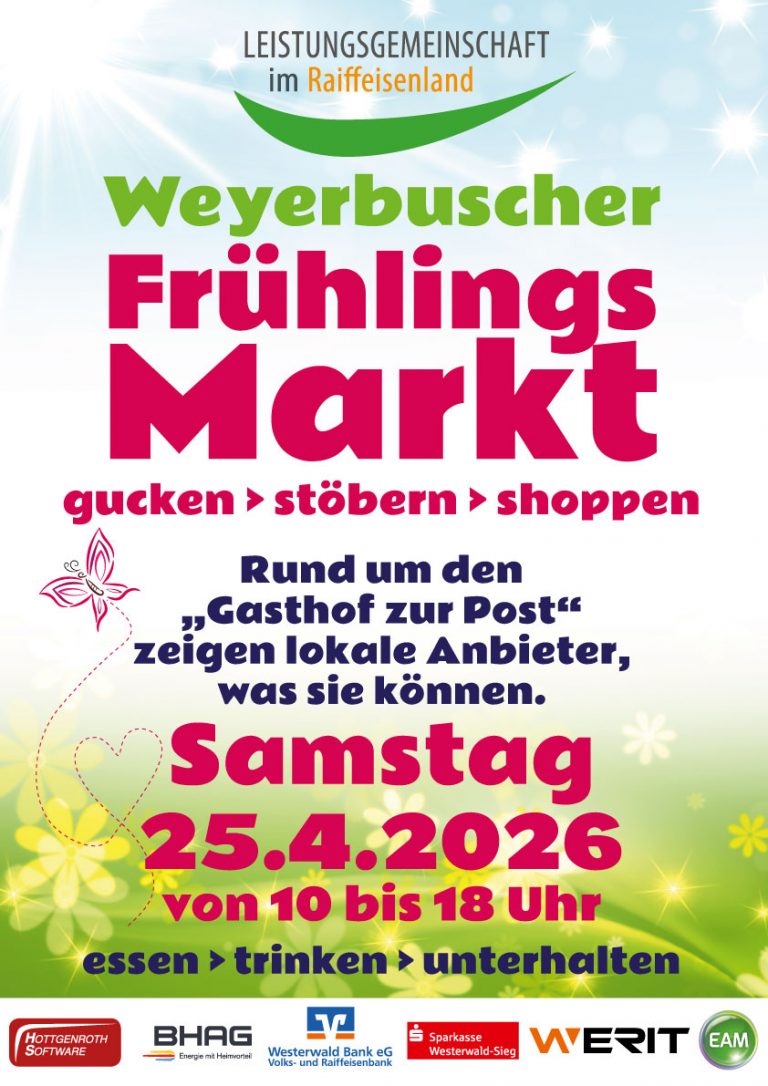 2026 04 25 Plakat Weyerbuscher Frühlingsmarkt
